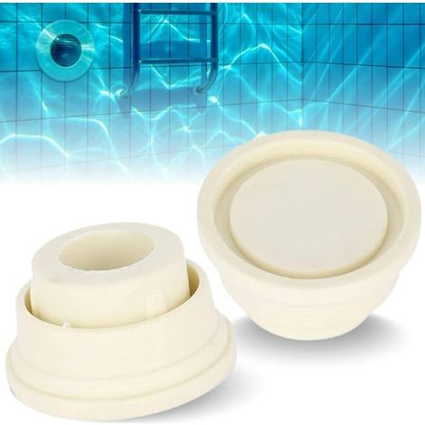 Butoirs en caoutchouc pour échelle de piscine, butoirs de rechange en caoutchouc, pare-chocs de sécurité pour échelle de piscine, accessoires de piscine, blanc, lot de 2 (1/5)