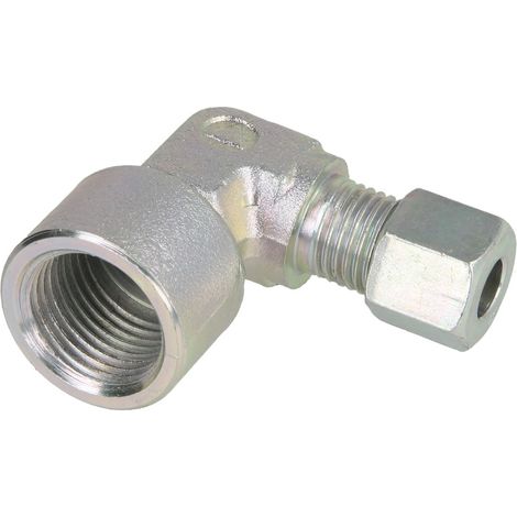 Raccord à visser 1/2'' x 8 mm coudé femelle