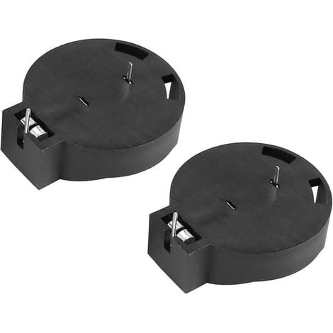 Lot de 2 supports de piles bouton CR2450 à 2 broches, noir (1/5)