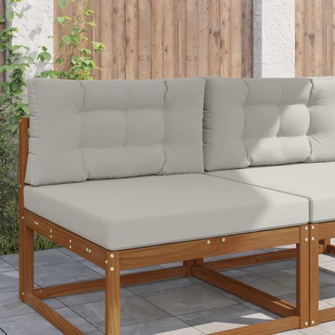 vidaXL Coussin de canapé d'extérieur 2 pcs Gris Polyester