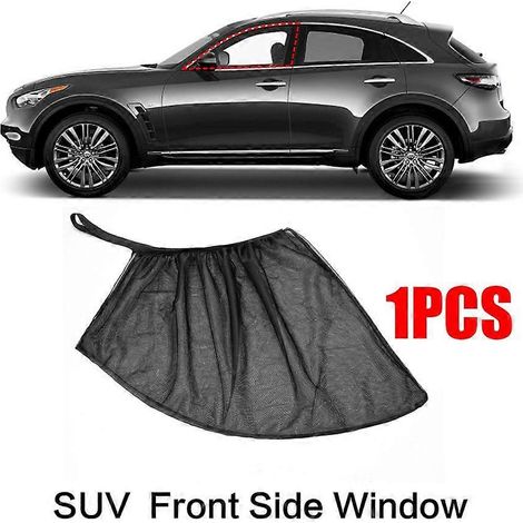Pare-soleil latéral arrière universel pour vitres latérales de voiture, visière anti-moustiques en tissu, accessoire auto (1 pièce) pour SUV, pare-soleil avant latéral. (1/5)