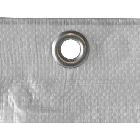 Gerüstplane 2,10 x 10 m, weiße Bauplane, 150 g/m² (1/2)