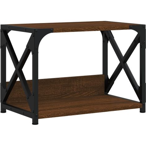 Support d'imprimante à 2 niveaux chêne marron 44x26x31,5 cm