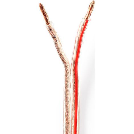 Hogtalarkabel 2x 400 mm cca 150 m rund pvc transparent emballage 83 (1/3)