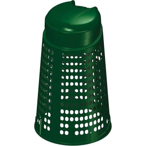 bidone trespolo portasacchi grigliato verde da 110 litri