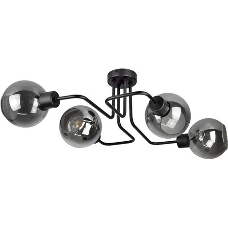 Plafonnier suspendu - Lampe murale - Lampe de table - Lampe suspension sphérique - Noir/gris/blanc - Lampe de la série - Différentes variantes (EK4) (1/5)