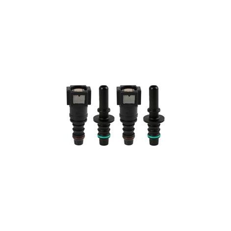 Set di 2 raccordi a innesto rapido per tubo carburante da SAE 7,89 mm a 5/16 pollici (8 mm), connettore dritto in nylon per linea carburante, raccordo per riparazione auto - (1/5)