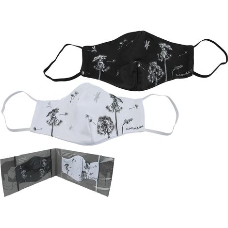 Juego de 2 mascarillas protectoras, Carmani diente de león, reutilizables, DAR (1/3)