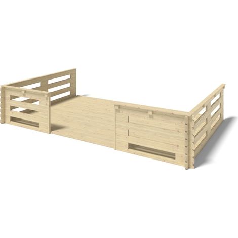 Veranda - 15 m2 - 5m x 3m - colore: naturale - DOM616 (1/4)
