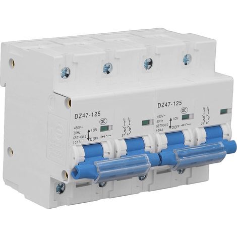 Disjoncteur à verrouillage, pouvoir de coupure de 10 kA, installation sur rail, mini-inverseur manuel double alimentation 450 V CA, 100 A (1/5)