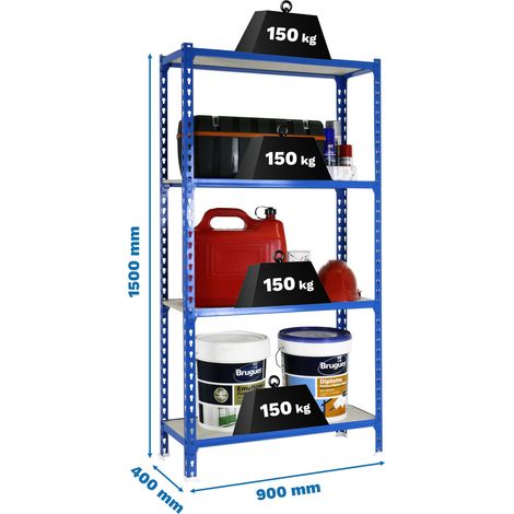 Simonrack Maderclick 4/400 Regal blau Holz 1500x900 mm