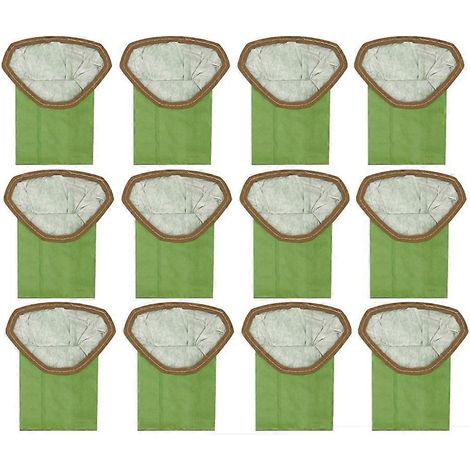 Lot de 12 sacs de rechange pour aspirateur avec microfiltre, col triangulaire ouvert, 6 litres (compatibles avec le modèle 1073). (1/5)