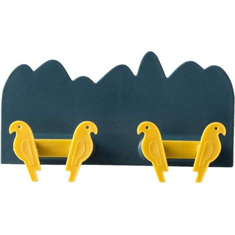 Support mural multifonction avec crochet pour câble d'alimentation (1 pièce), bleu foncé, noir foncé, 12 x 7 cm (1/3)