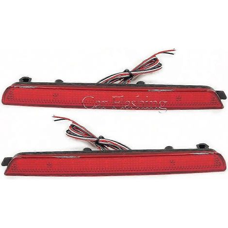 LED-Bremsleuchte mit Reflektoren für die hintere Stoßstange, passend für Mazda 3 (04-09), Mazdaspeed3 (07-09), Axela BK5P, BKEP, BK3P, Mazda2 und Mazda6 – Rote Abdeckung