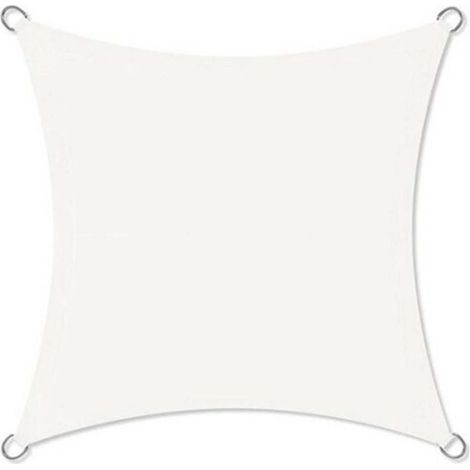 Toldo Vela Triangular/cuadrado/rectangular Impermeable 3-5m Protección Rayos UV - Vela de Sombra Exterior para Patio, Jardín, Terraza (Beig,blanco,gris) No incluye las cuerdas (1/5)