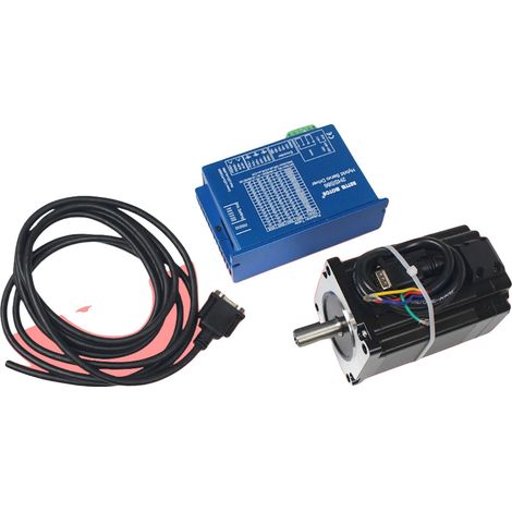 Motore passo-passo a circuito chiuso, coppia 12 N.m, corrente 3,0 A, tensione AC 2470V/DC 30100V, dimensioni 86x86x118mm, 2 fasi (1/5)