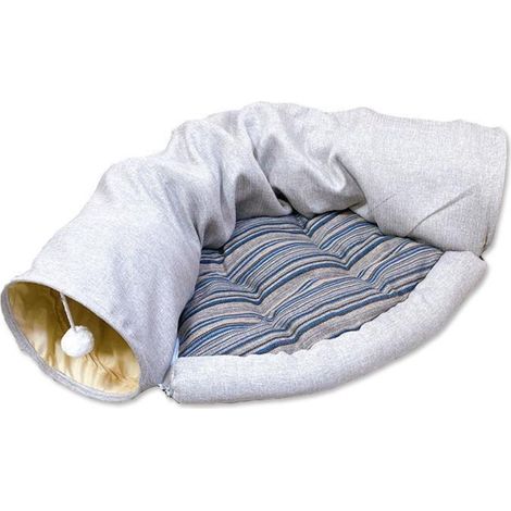 Tunnel de jeu 2 en 1 pour lapins, cochons d'Inde, furets et hérissons avec tapis amovible (1/5)