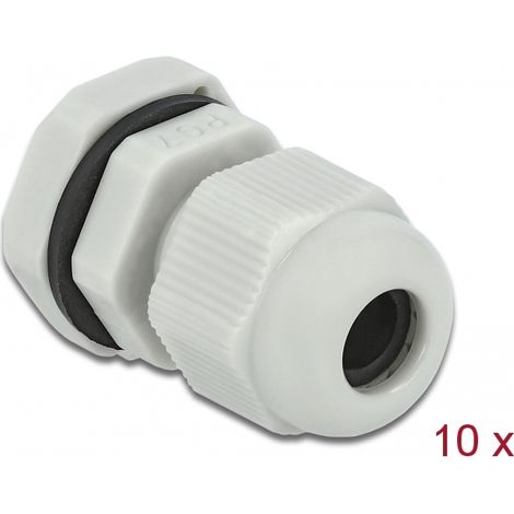 Delock Prensacables PG7 10 piezas gris