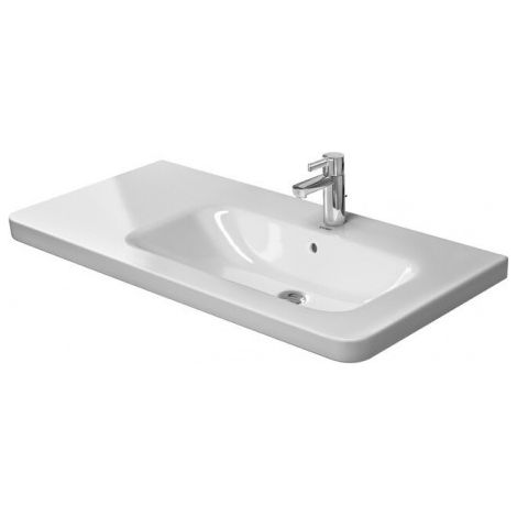 Duravit lave-mains DuraStyle 100cm asymétrique, avec trop-plein, sans trou pour robinet, lavabo à droite, Coloris: Blanc - 2326100060