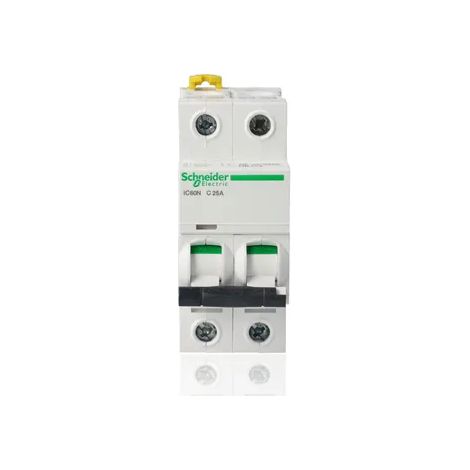 Interruttore magnetotermico schneider electric acti9 ic60n 2p 25a 6000a curva c -a9f79225