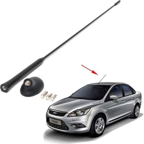 (Black) Antenna Mast - Ford - Focus - Replacement - Aluminum - 54 cm - Black (1/4)