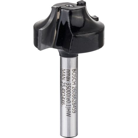 Fraise à profil en Ovolo pour moule, 6 mm, R1 6,3 mm, D 25,4 mm, L 14 mm, G 46 mm