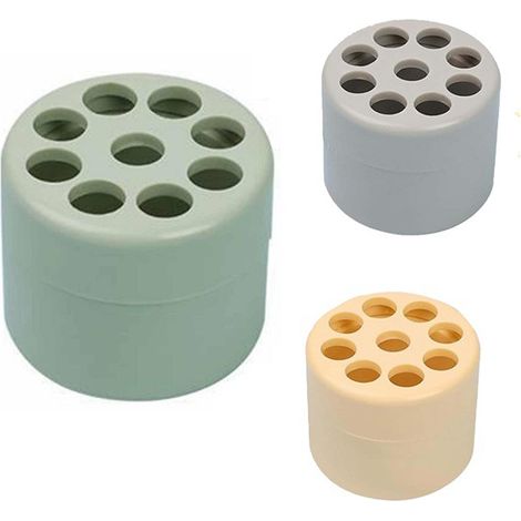Disponible en 3 couleurs : jaune, vert et gris. Matériau : support de tige de fleur en spirale transparent en ABS avec insert rotatif.