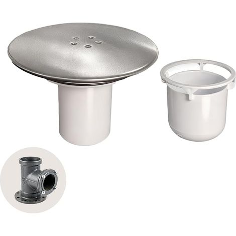 Desagüe universal para ducha de 90 mm/115 mm – Tapa de repuesto para sifón de ducha con acabado cromado – Tapa de flujo rápido, fácil de instalar y mantener para el baño. (1/5)
