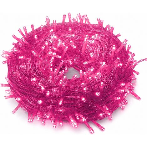 Guirlande Lumineuse LED Rose Extérieure Étanche, 400 LED, 24 V sur Secteur, 8 Modes Clignotants pour Jardin et Mariage (1/5)