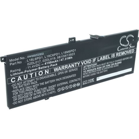 vhbw Akku Ersatz für Lenovo SB10T83166, SB10T83168, SB10K97657 für Notebook (4150 mAh, 11,4 V, Li-Polymer) (1/5)