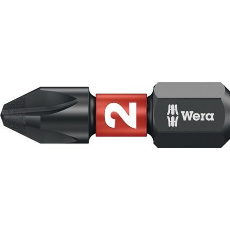 Wera 10x Bit 851/1 IMP DC PH2 longitud 25 mm 1/4" C6,3 Impaktor DC - 5157616001 (1/2)
