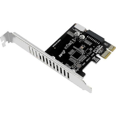 Carte d'extension PCI Express PCIe vers USB 3.0 Type-E, façade Type-C, 19 broches, compatible PCI-E X1, X4, X8 et X16. (1/5)