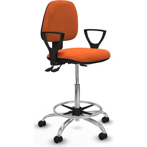 Taburete de oficina piqueras y crespo respaldo ajustable reposabrazos fijos (1/2)
