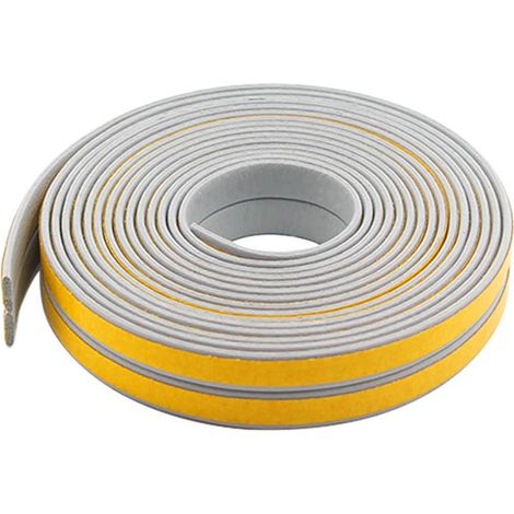 6 mètres de Bande de Joint, 9 mm (Largeur) x 2 mm (Épais) Bande de Joint D'étanchéité en Caoutchouc, Joint en caoutchouc profil L/I pour Portes et Fenêtres, Étanche, Insonorisation (Gris) (1/5)