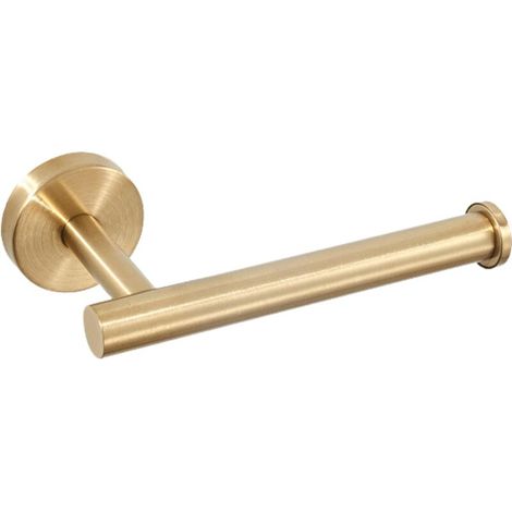 Wandmontierter Toilettenpapierhalter aus rostfreiem Edelstahl 304 für das Badezimmer (gebürstetes Gold) (1/4)