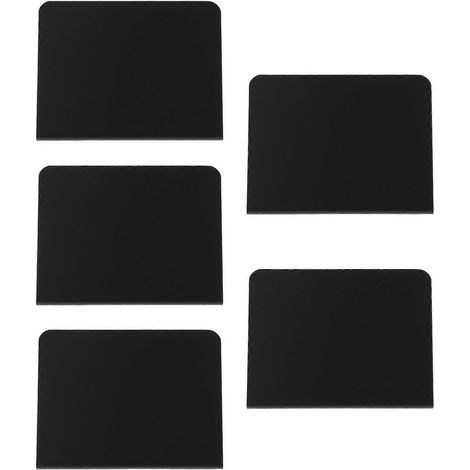 Lot de 5 panneaux d'affichage à craie pour supermarché, étiquettes de prix, tableaux d'affichage réinscriptibles-10X7.6X3CM-Black (1/3)