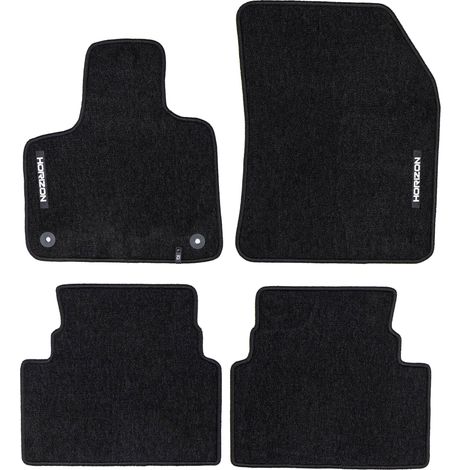 Tapis de Sol de Voiture pour Citroen C5 Aircross 2017-2025 Velours Noir 4Pcs (1/5)