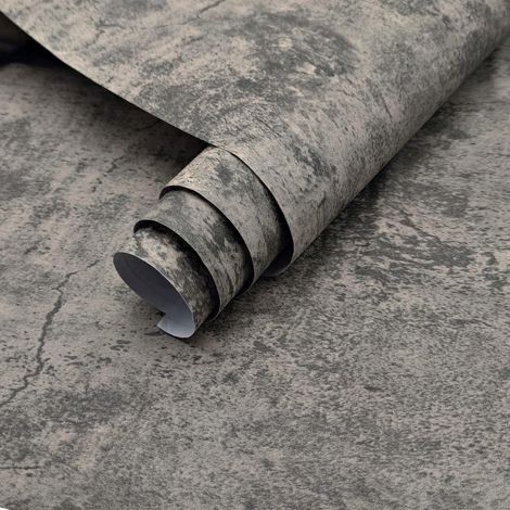 40cm×300cm Papier Adhésif Épais Gris Brun Clair Pour Béton Papier Peint Gris Imperméable Pour Béton Autocollant Mural En Vinyle Texturé Adhésif Pour Comptoirs De Cuisine Chambre À Coucher (1/5)