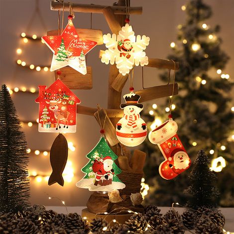 6 decorazioni natalizie, luci notturne, decorazioni per vetrine, decorazioni per l'albero di Natale e composizioni decorative. (1/2)