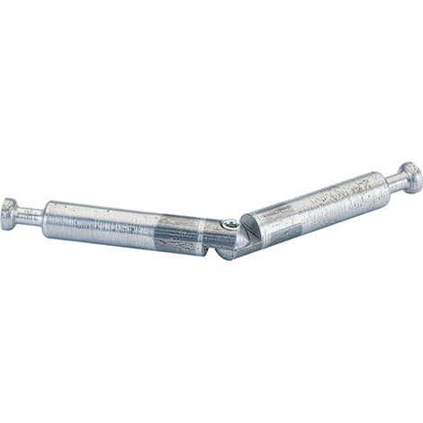 Hettich – Goujon articulé du 860 – Axe de perçage 44 mm – Décor zingué – Diamètre perçage 7 mm – Longueur de serrage 39 mm – Acier nickelé