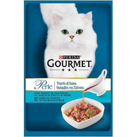 Purina Cat Gourmet Perle Trionfo di Salsa con Tonno  - Purina Cat Gourmet Perle Trionfo di Salsa con Tonno - Bustina Da 85 Gr (1/5)
