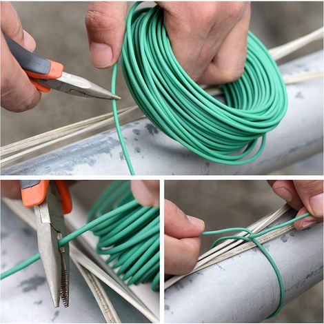 Lot de 5 attaches végétales – Fil de cerclage gainé PVC de 10 mètres – Pour plantes grimpantes, arbres fruitiers, vigne et agriculture (1/4)