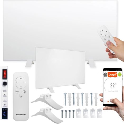 Panel calefactor infrarrojo 600W, 60x100 cm, control WiFi