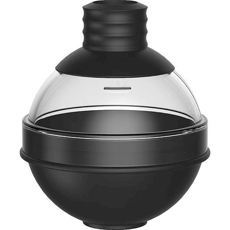 2er-Pack Silikon-Eiswürfelformen mit Trichterdeckel, BPA-freie Silikon-Eishockeyformen für Whiskey, Cocktails, Schwarz