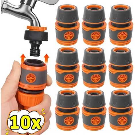 (1/2'', 2 pièces) Raccord rapide pour tuyau d'arrosage, rallonge de robinet, joint de raccordement, connecteurs pour tuyau d'arrosage