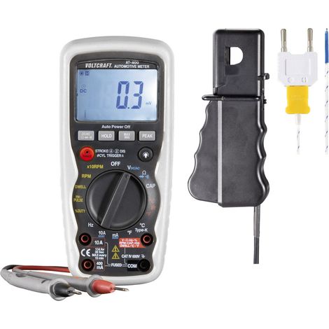 VOLTCRAFT AT-400 Hand-Multimeter  digital KFZ-Messfunktion CAT IV 600 V Anzeige (Counts): 4000 (1/2)