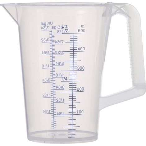 PRESSOL Messbecher 0,5l blau bedruckte Skala PP PRESSOL (1/3)