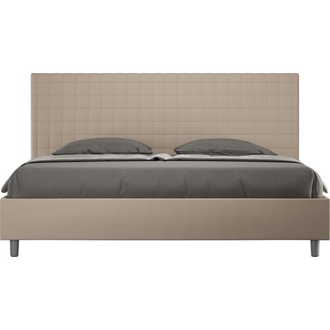 Letto Matrimoniale Large 180x190 cm con Rete e Contenitore Sunny Tortora (1/5)