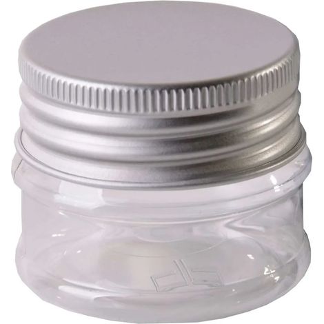 40 bocaux design effet verre Fluppy de 25 ml, tirelires, boîtes de rangement en aluminium à couvercle vissé (1/5)