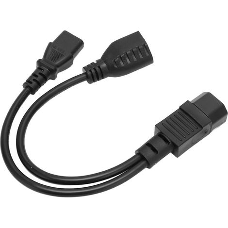 Cordon d'alimentation séparateur en Y C14 mâle vers C13 Nema 5-15R femelle, 1 entrée 2 sorties, câble adaptateur d'extension étanche 10A 250V-Crezuo